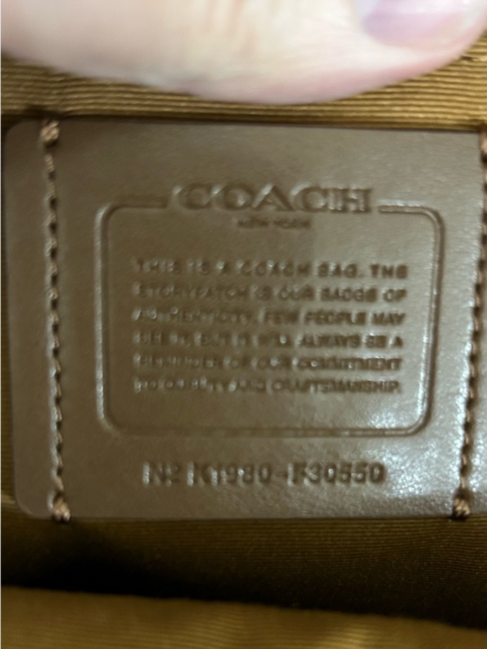 NWOT Coach Charlie Tan Pebbled Leather Medium Backpack (Style F30550). - Picture 7 of 7